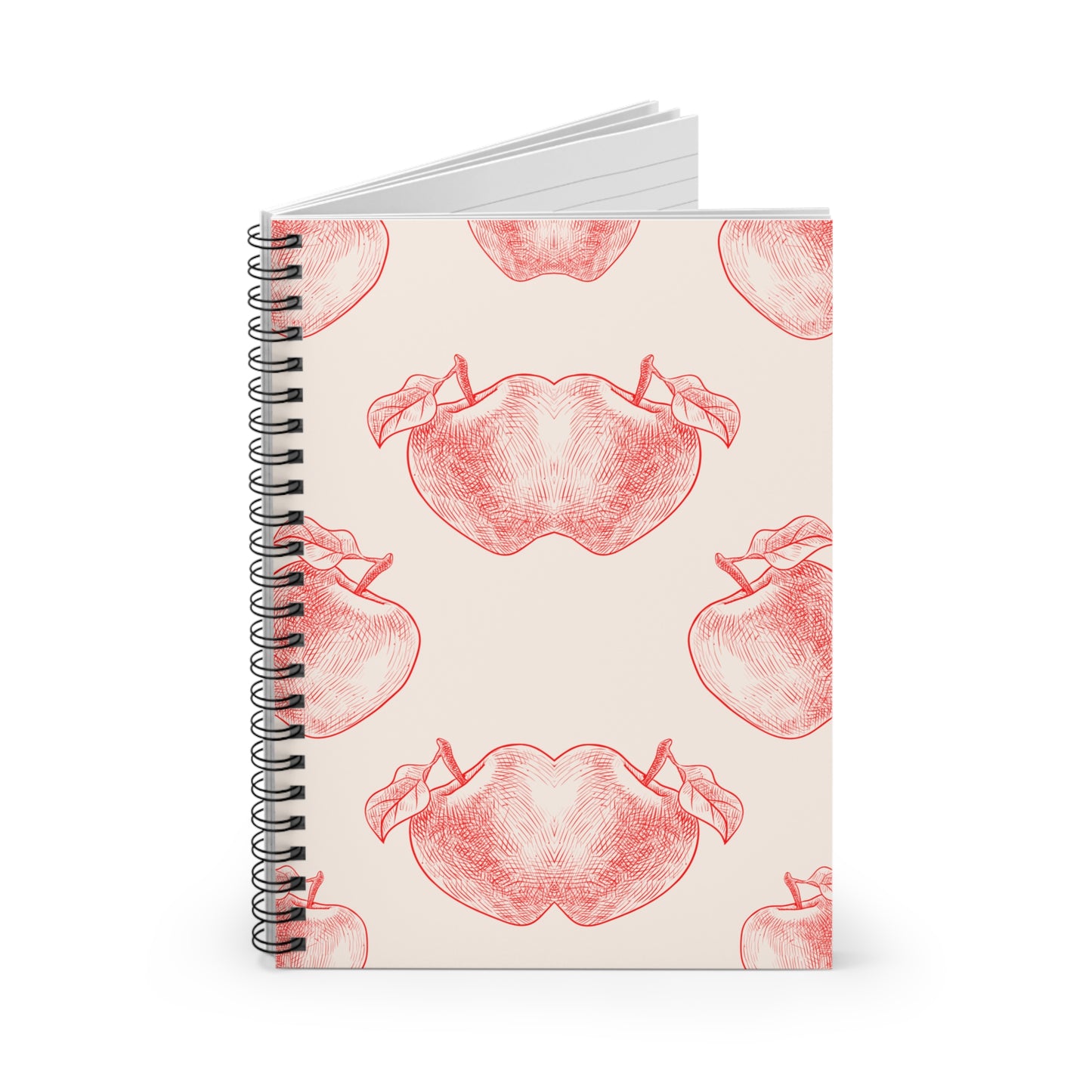 Red Apple Spiral Notebook