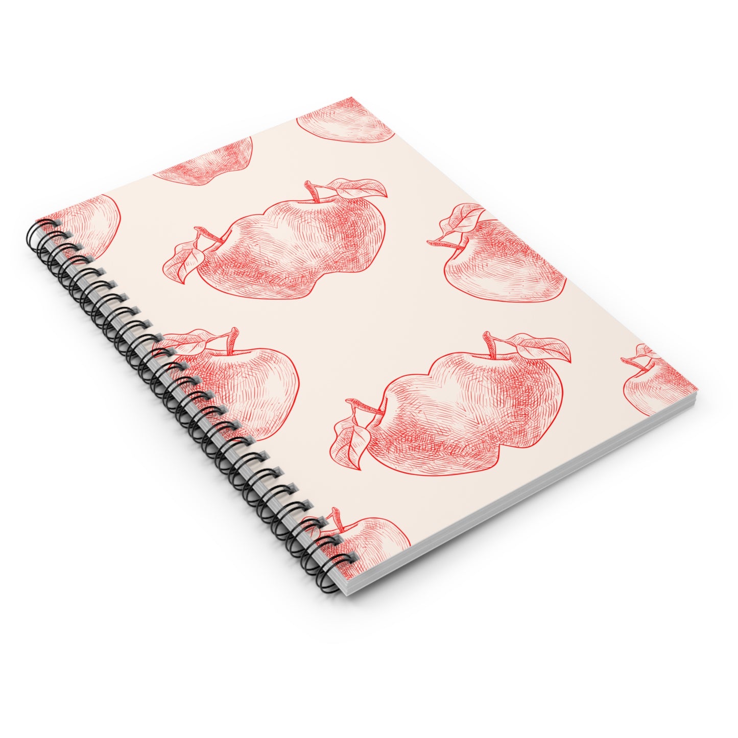 Red Apple Spiral Notebook